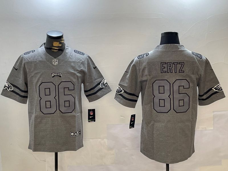 Men Philadelphia Eagles #86 Ertz Grey Throwback 2024 Nike Limited NFL Jersey style 7